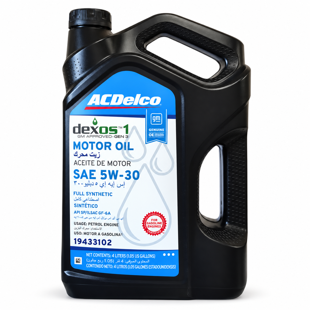 Aceite Motor Gasolina Dexos 1 Acdelco 5w30 Auto Camioneta 4 Litros